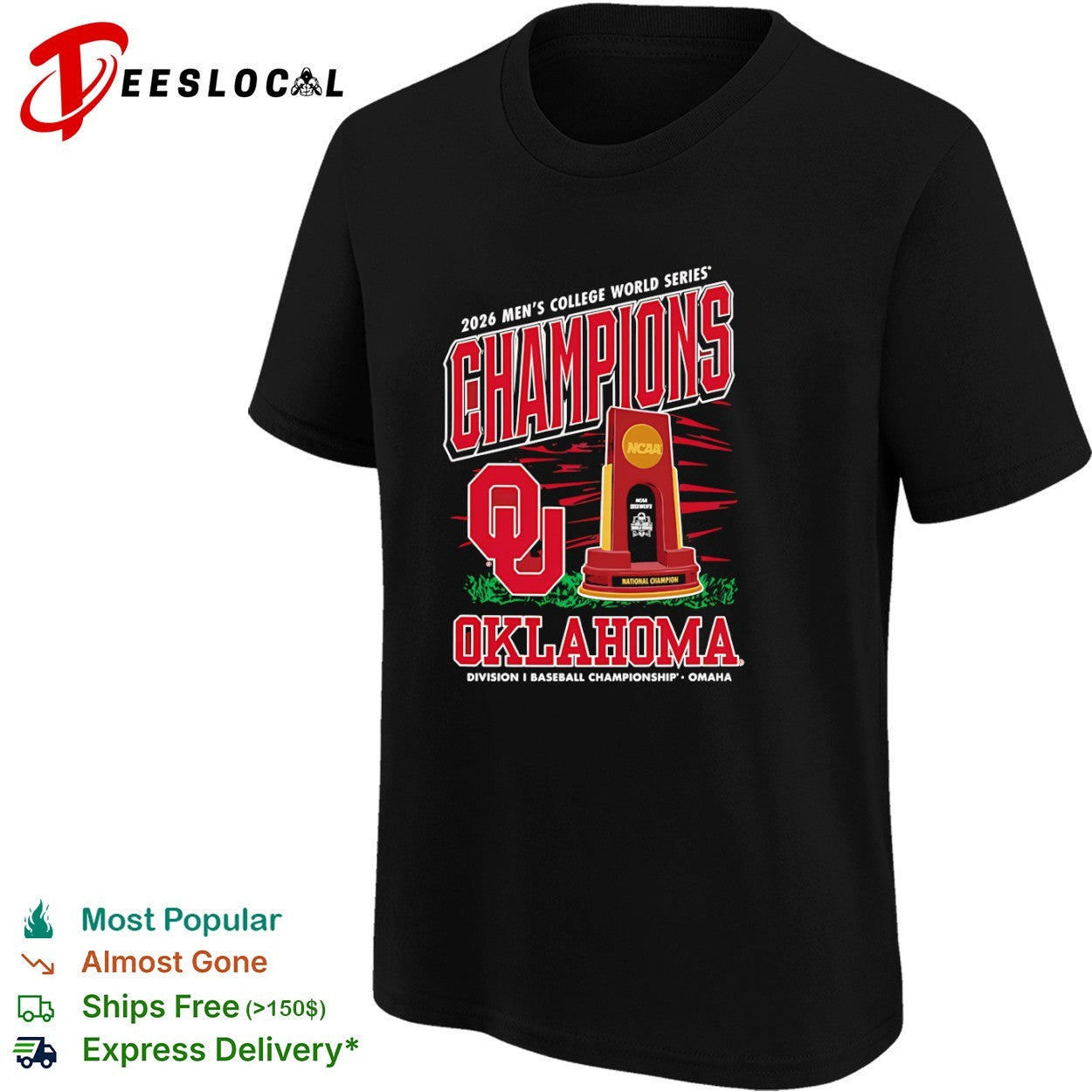 Oklahoma Sooners 2026 NCAA championship trophy shirt