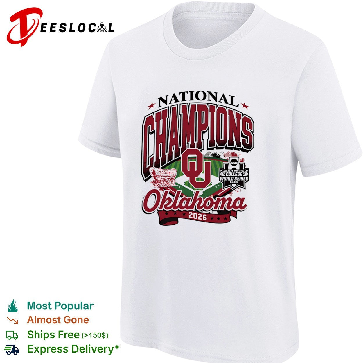Oklahoma Sooners 2026 national champions stadium shirt