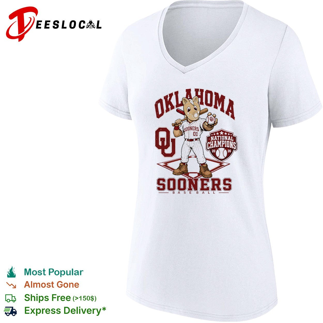 Oklahoma Sooners Baseball National Champions 2026 OU Sooners Baseball shirt