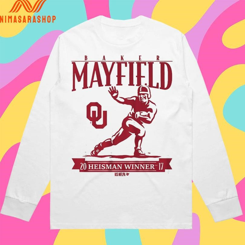 Oklahoma Sooners Football Baker Mayfield Heisman Trophy 2017 Shirts