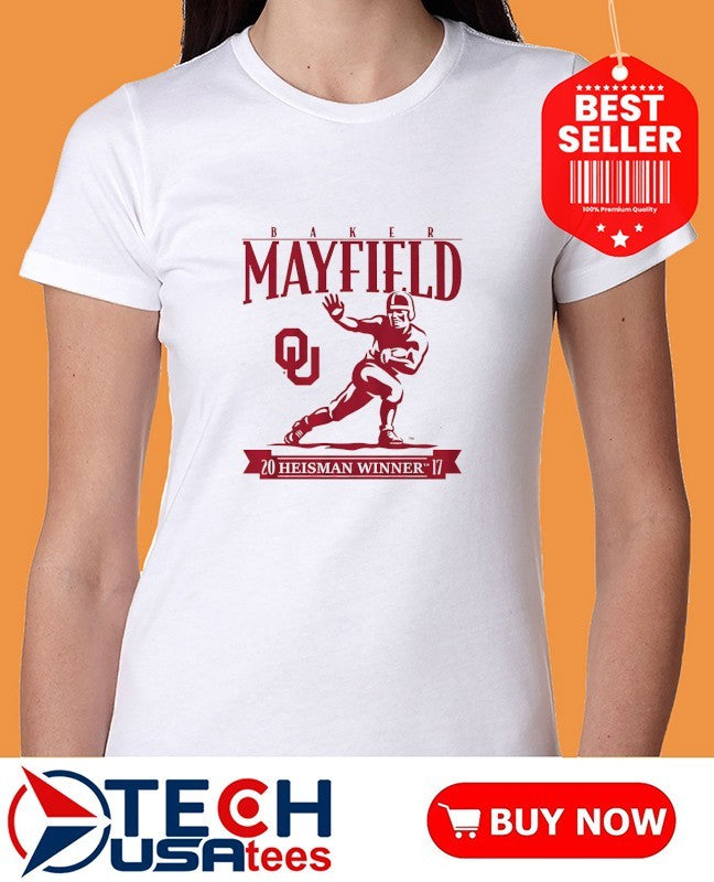 Oklahoma Sooners Football Baker Mayfield Heisman Winner Trophy 2017 shirt