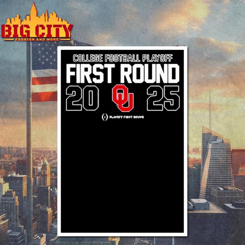 Oklahoma Sooners NCAA 2025 College Football Playoff First round logo shirt