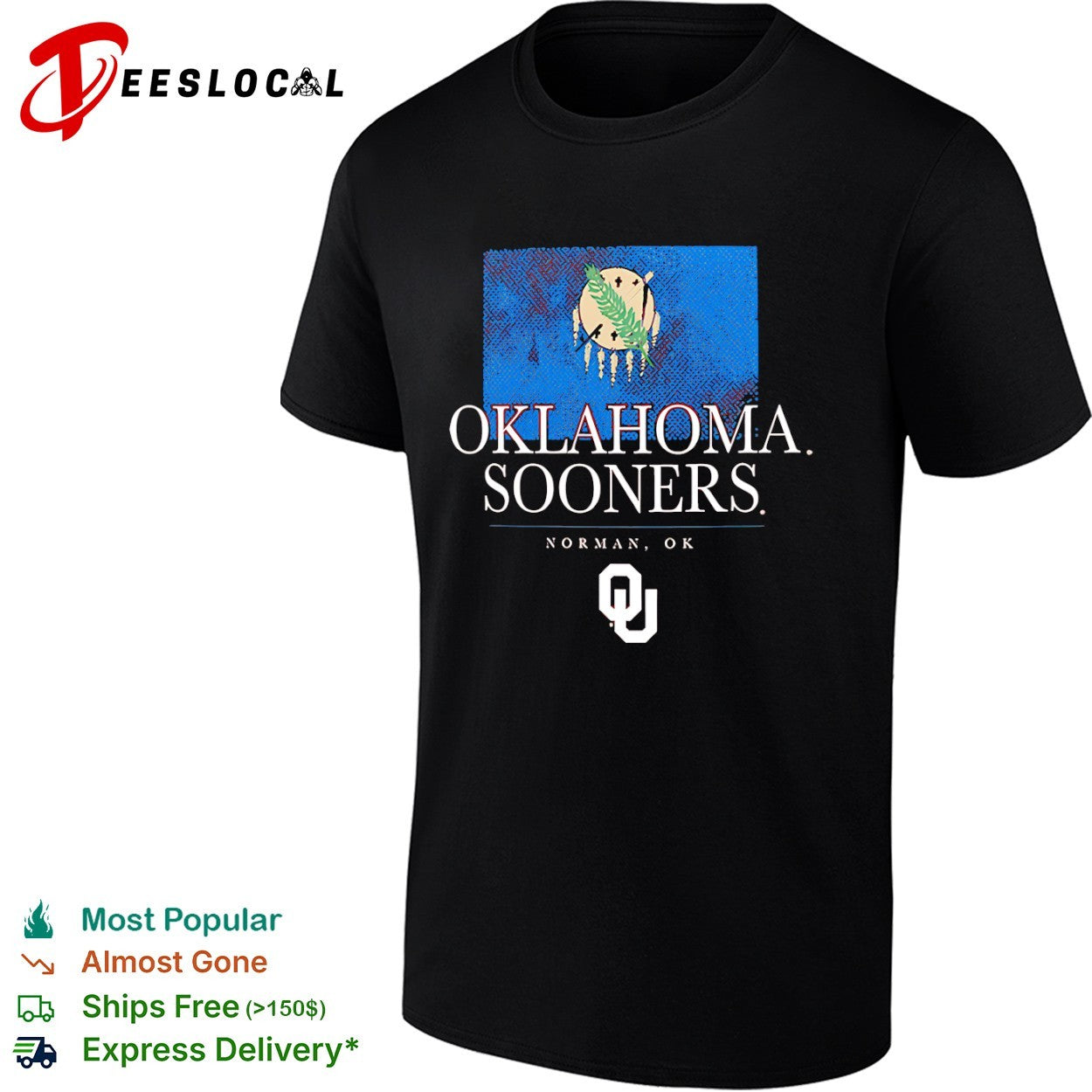 Oklahoma Sooners Norman OK state flag shirt