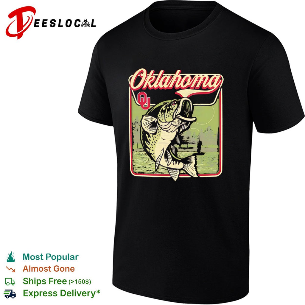 Oklahoma Sooners OU bass fish shirt