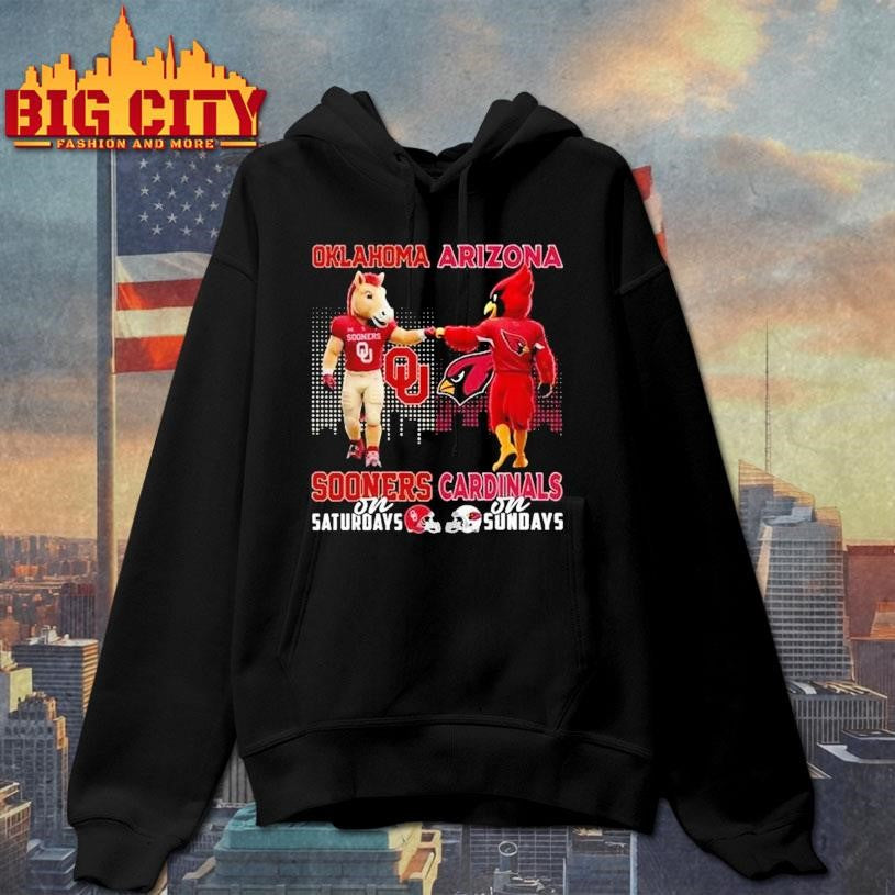 Oklahoma Sooners On Saturdays X Arizona Cardinals On Sundays Mascot 2025 Shirt