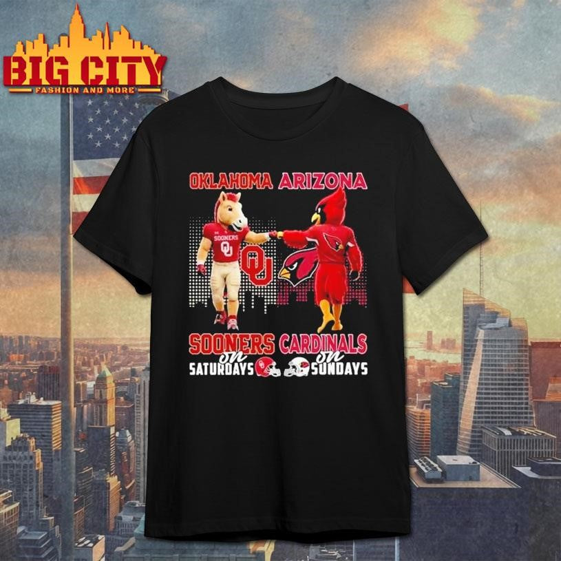 Oklahoma Sooners On Saturdays X Arizona Cardinals On Sundays Mascot 2025 Shirt