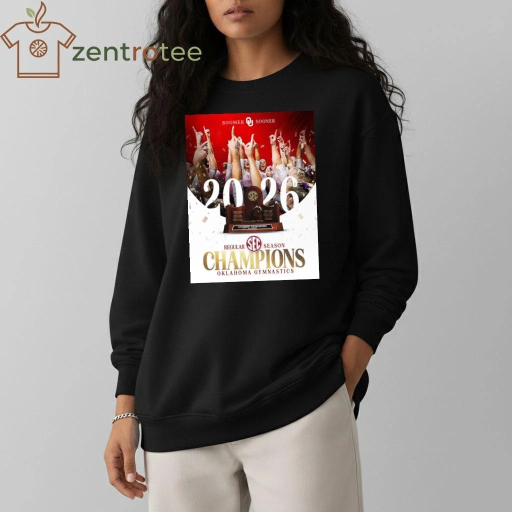Oklahoma Sooners Women’s Gymnastics 2026 SEC Regular Season Champions tee