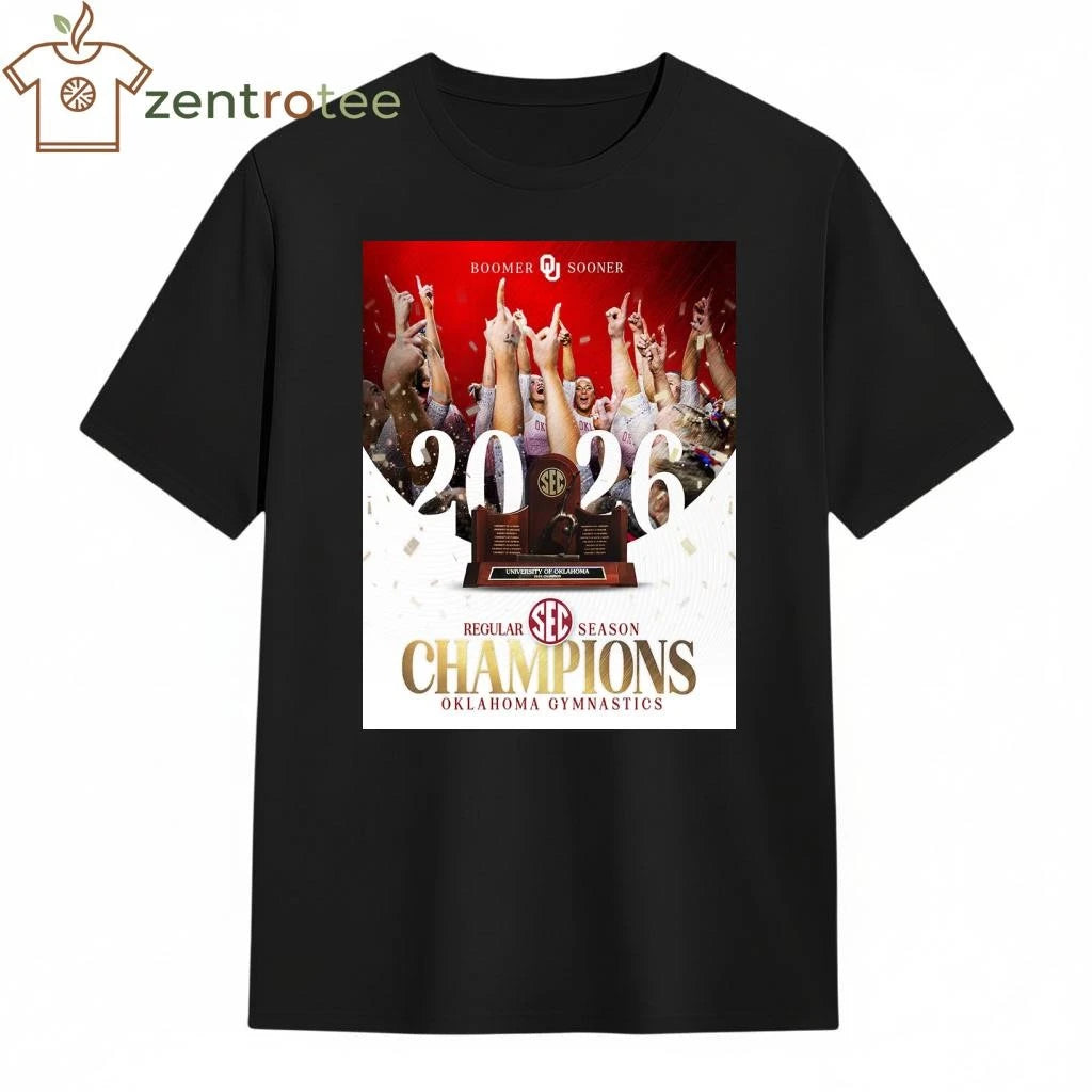 Oklahoma Sooners Women’s Gymnastics 2026 SEC Regular Season Champions tee