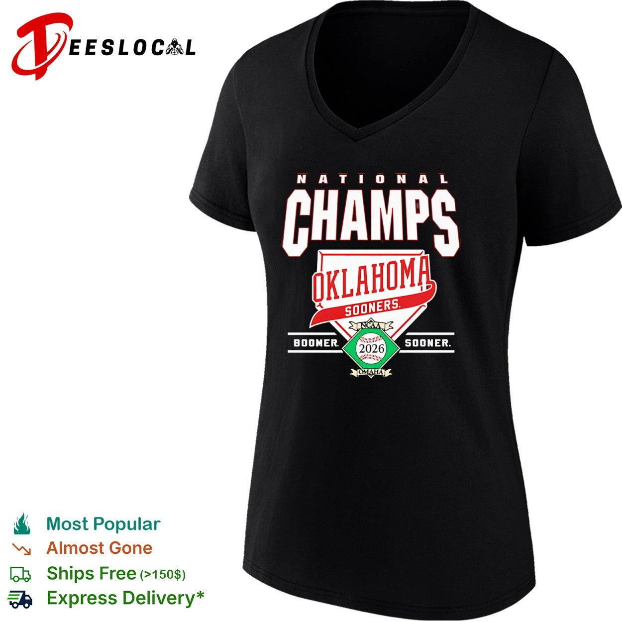 Oklahoma Sooners boomer home plate national champs NCAA 2026 Omaha shirt