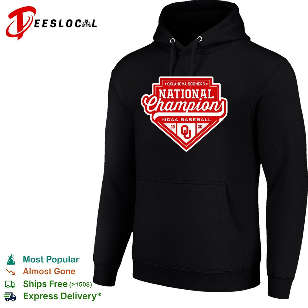 Oklahoma Sooners national champion shield logo NCAA baseball 2026 shirt