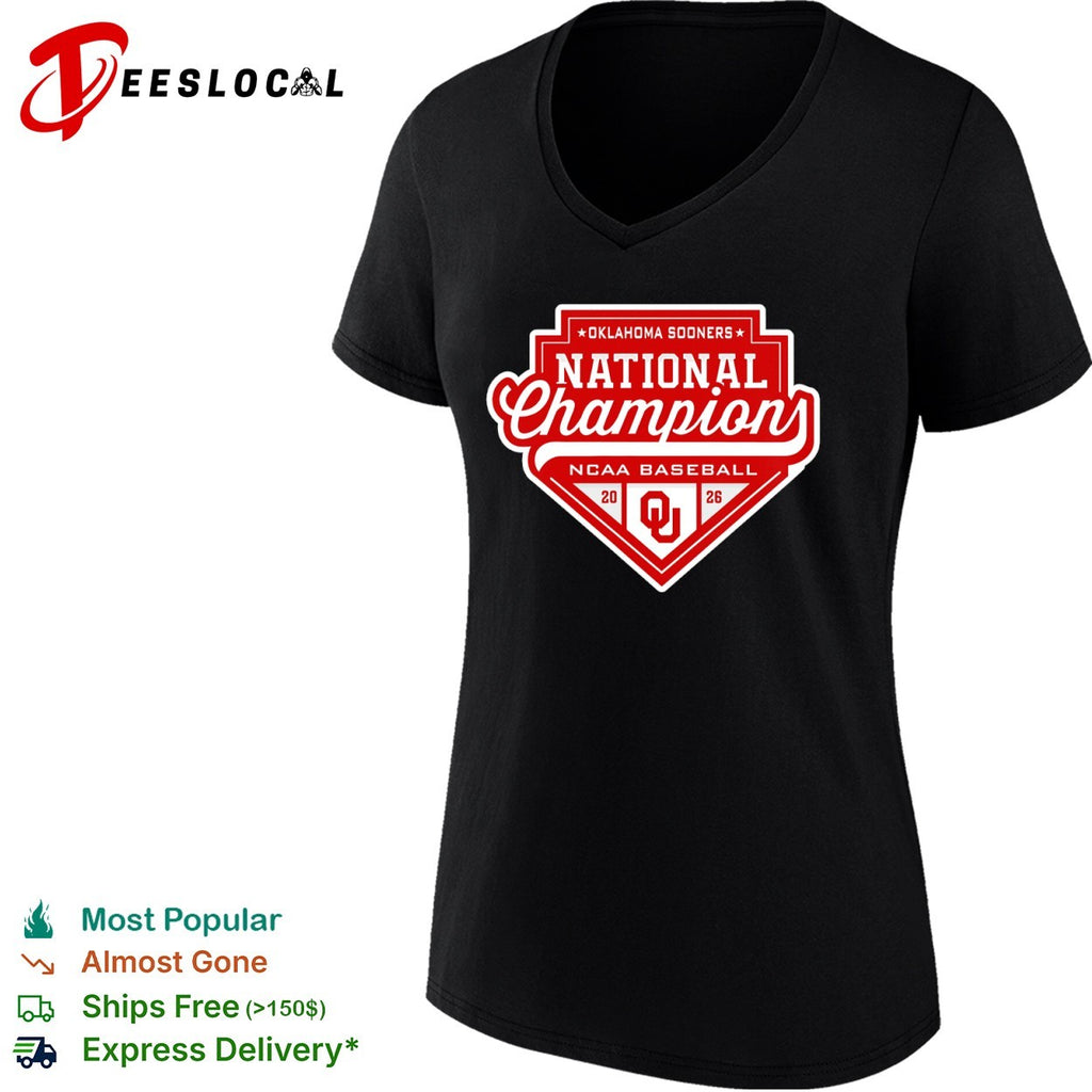 Oklahoma Sooners national champion shield logo NCAA baseball 2026 shirt