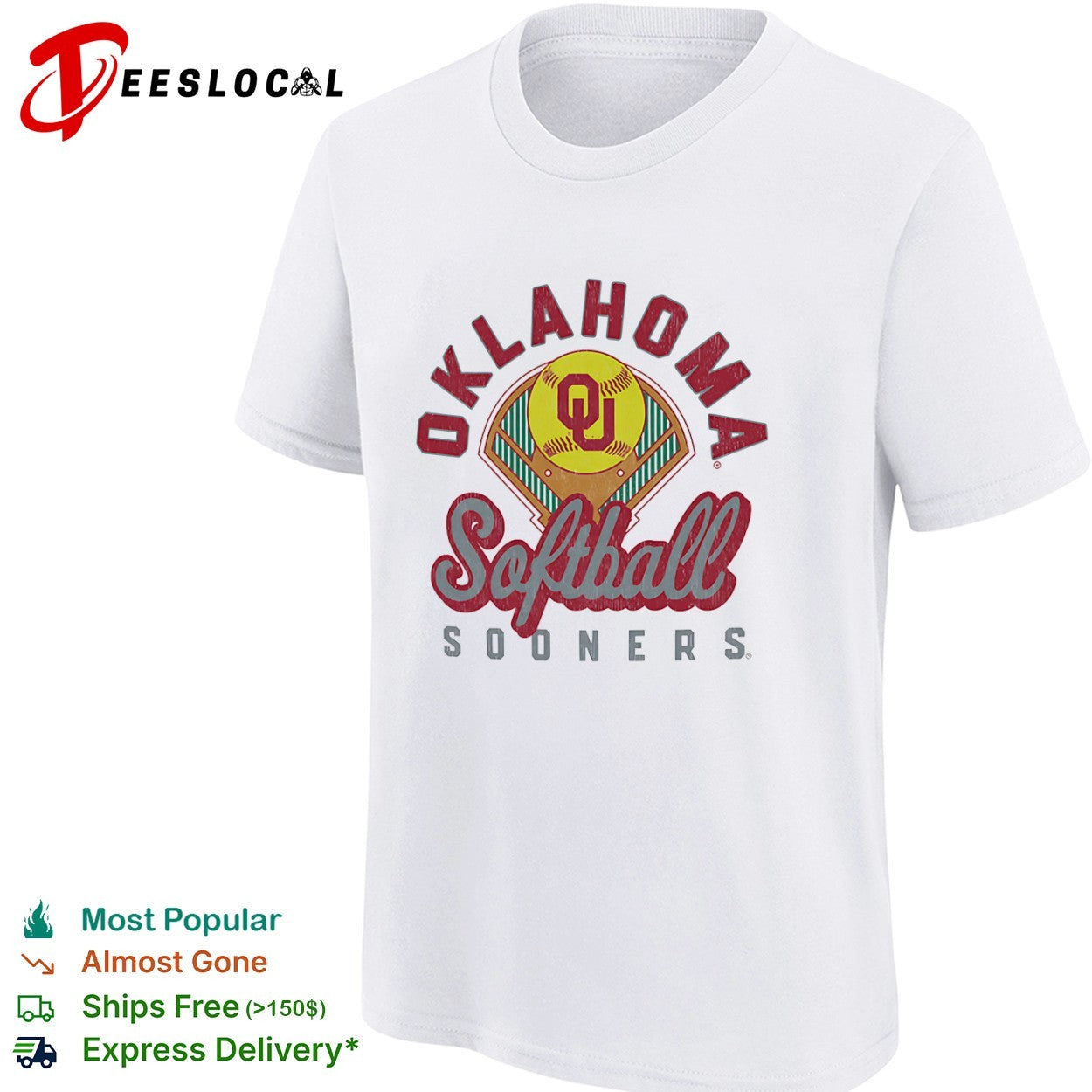 Oklahoma Sooners softball baseball field logo shirt