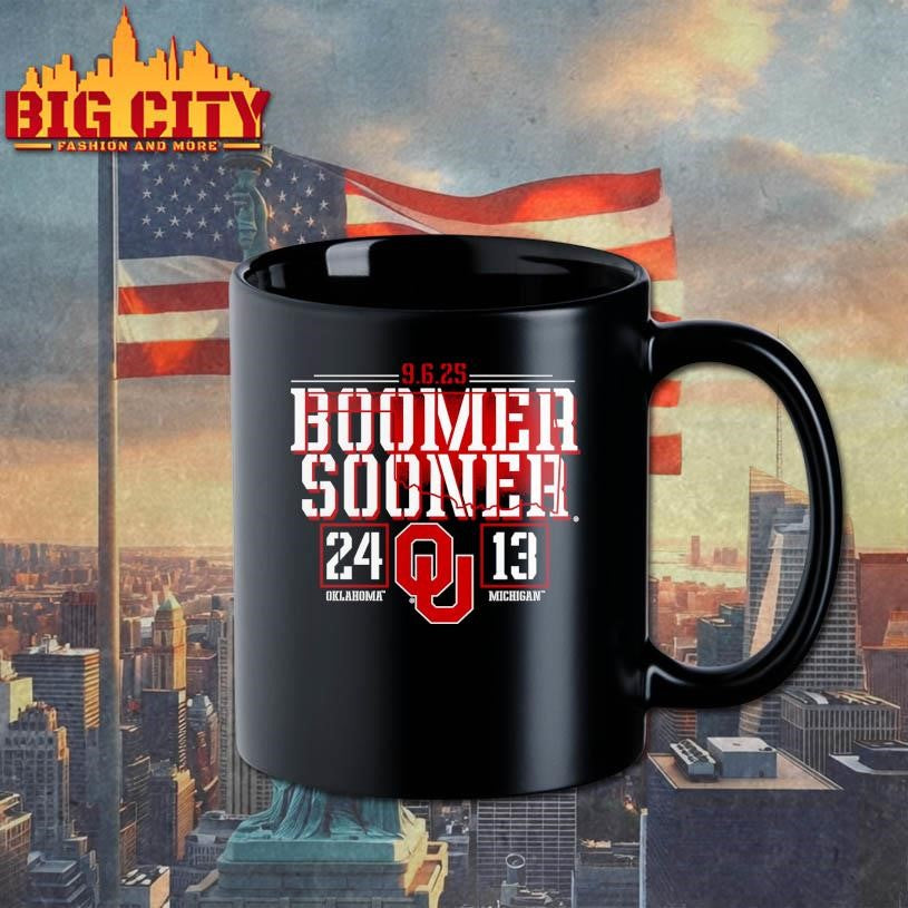 Oklahoma Sooners vs. Michigan Wolverines Boomer Sooner 2025 Score shirt