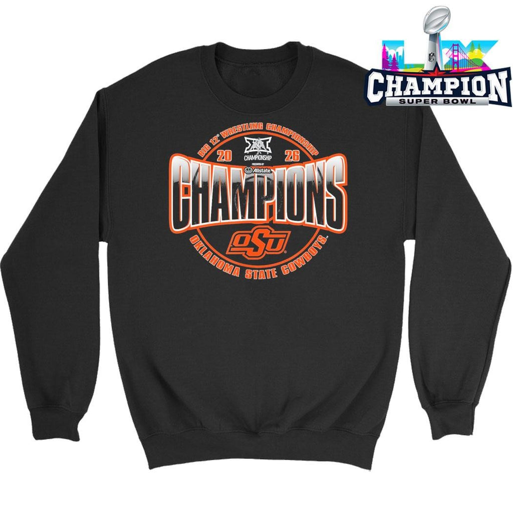 Oklahoma State Cowboys Wrestling Big 12 Champs 2026 Shirt