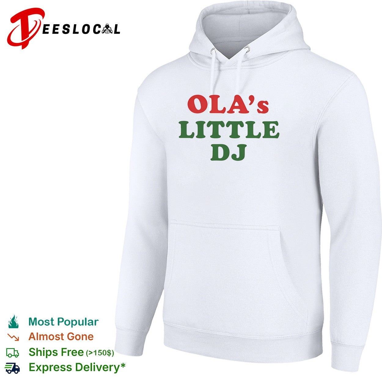 Ola’s little DJ bold colorful script party humor vintage shirt