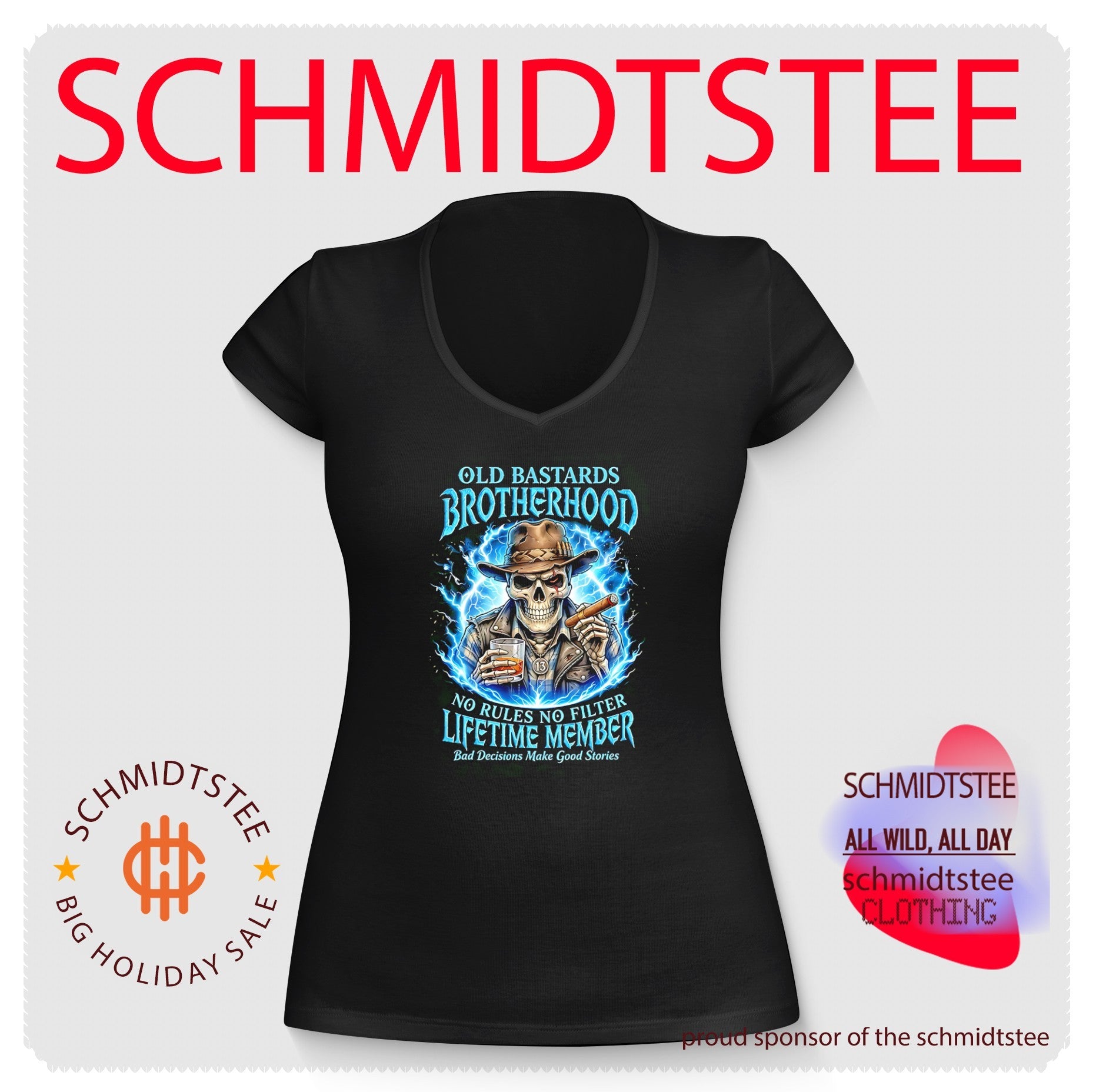 Old bastards brotherhood no rules no filter lifetime member bad decisions make good stories shirt