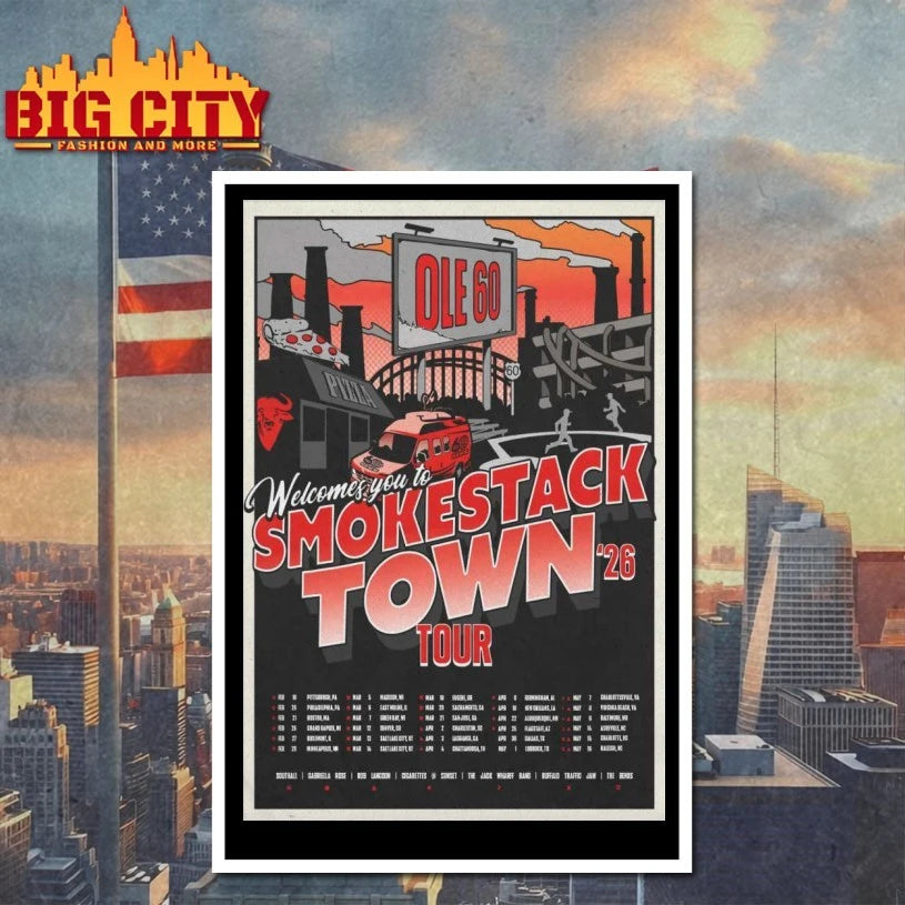 Ole 60 Welcomes You To SmokesTack Town 2026 Tour Poster shirt