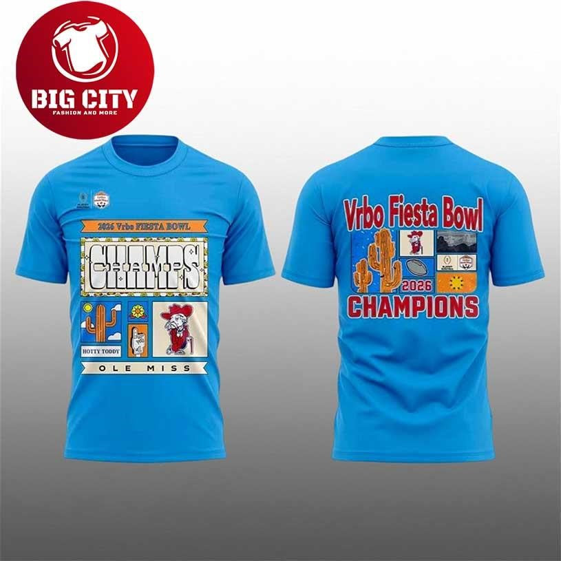Ole Miss 2026 Vrbo Fiesta Bowl Champion Two Sided Shirt