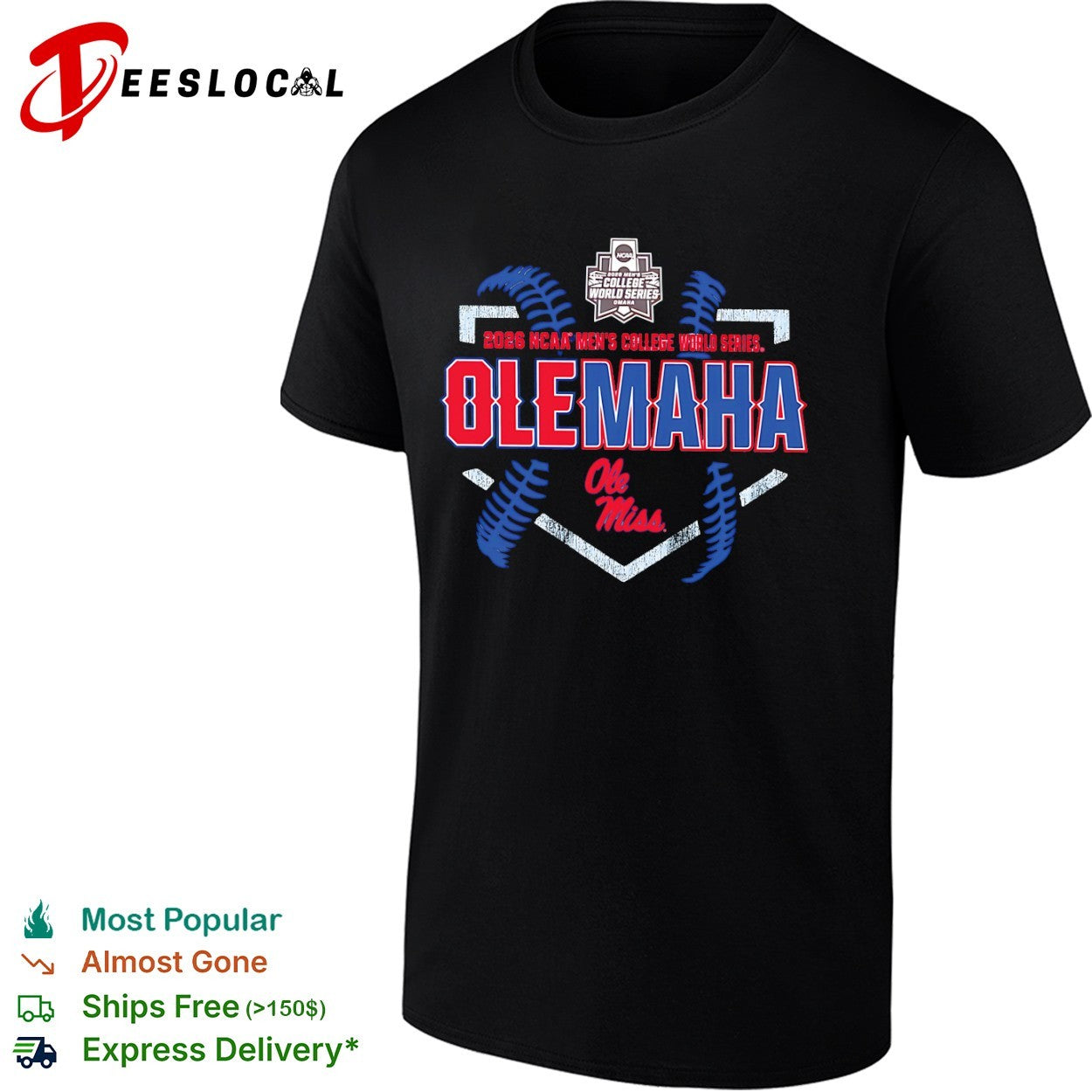 Ole Miss Rebels 2026 NCAA College World Series Olemaha baseball championship shirt