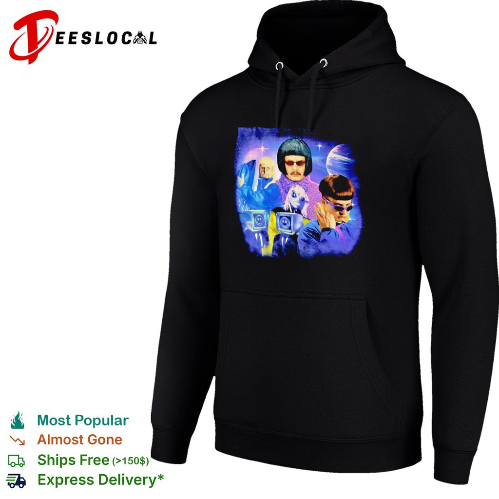 Oliver Tree Cosmic Collage with Smiley Face Computer Heads shirt