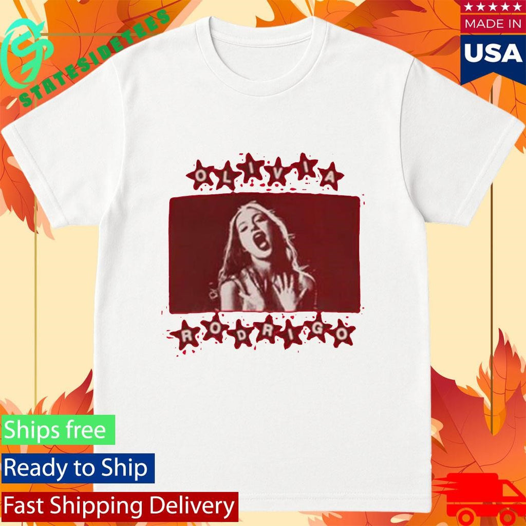 Olivia Rodrigo All-American Red Photo Shirt