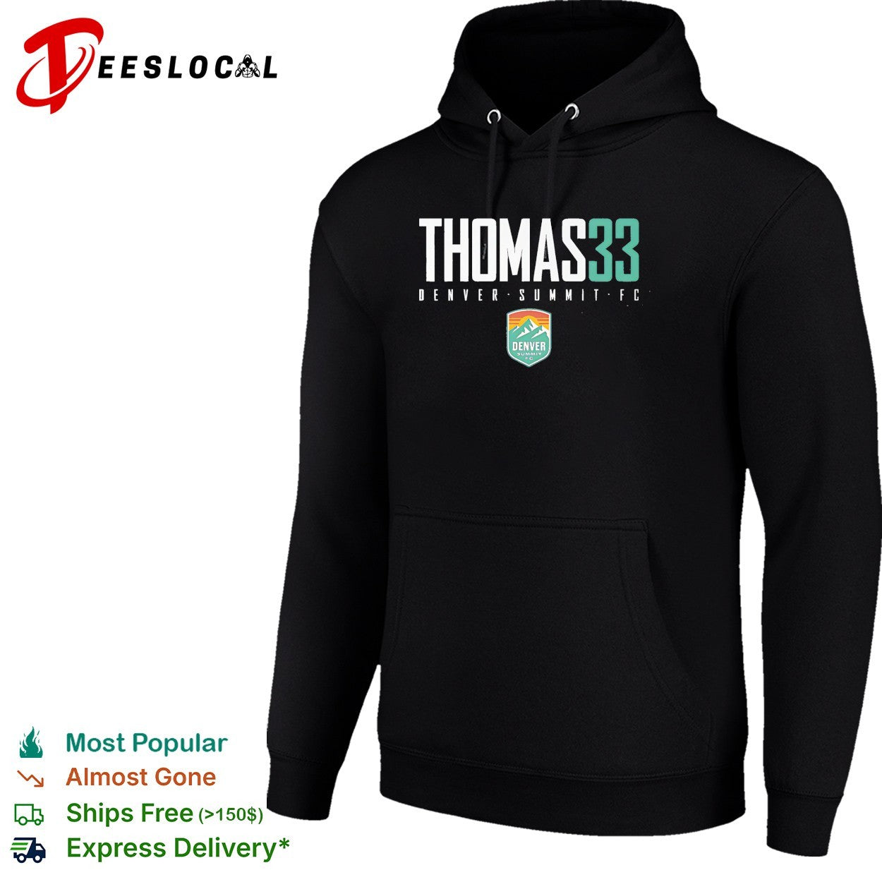 Olivia Thomas 33 Denver Summit FC professional women’s soccer team shirt