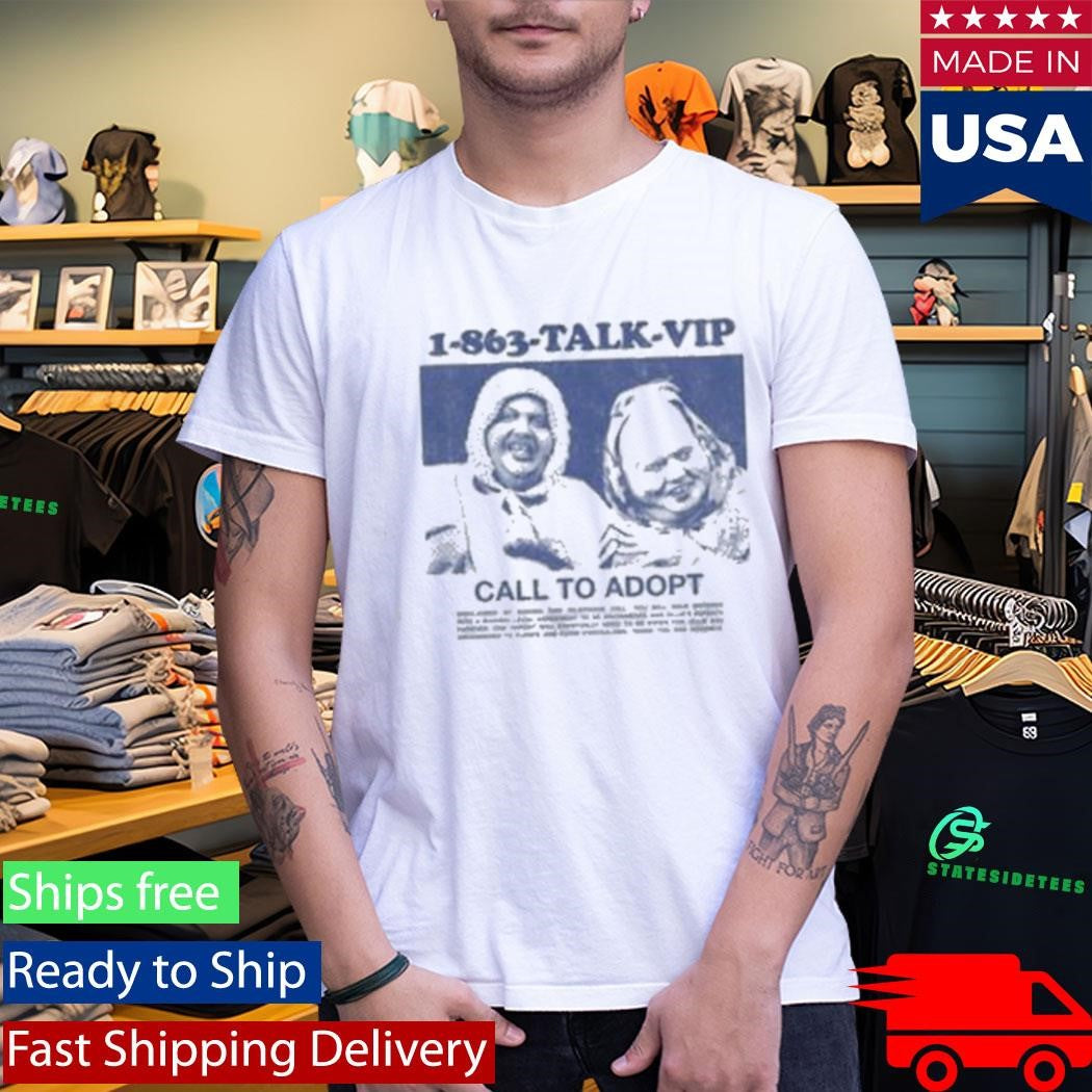 Ollie &amp; Archimedes 1 863 Talk Vip Call To Adopt T-Shirt