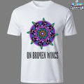 On Broken Wings Mandala Full Color Moth T-shirts