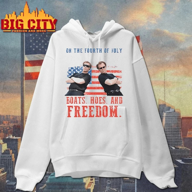 On The Fourth Of July Boats Hoes And Freedom Parody Step Brothers shirt