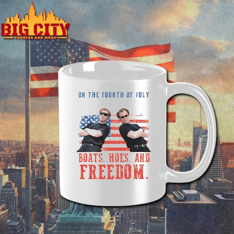 On The Fourth Of July Boats Hoes And Freedom Parody Step Brothers shirt