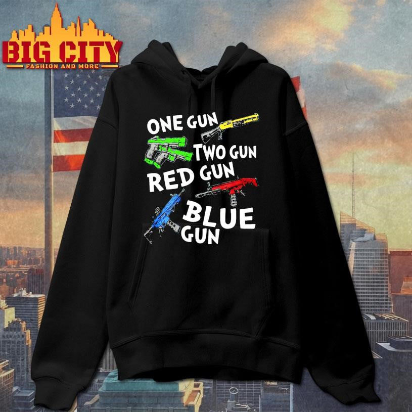 One Gun Two Gun Red Gun Blue Gun 2025 New Shirt