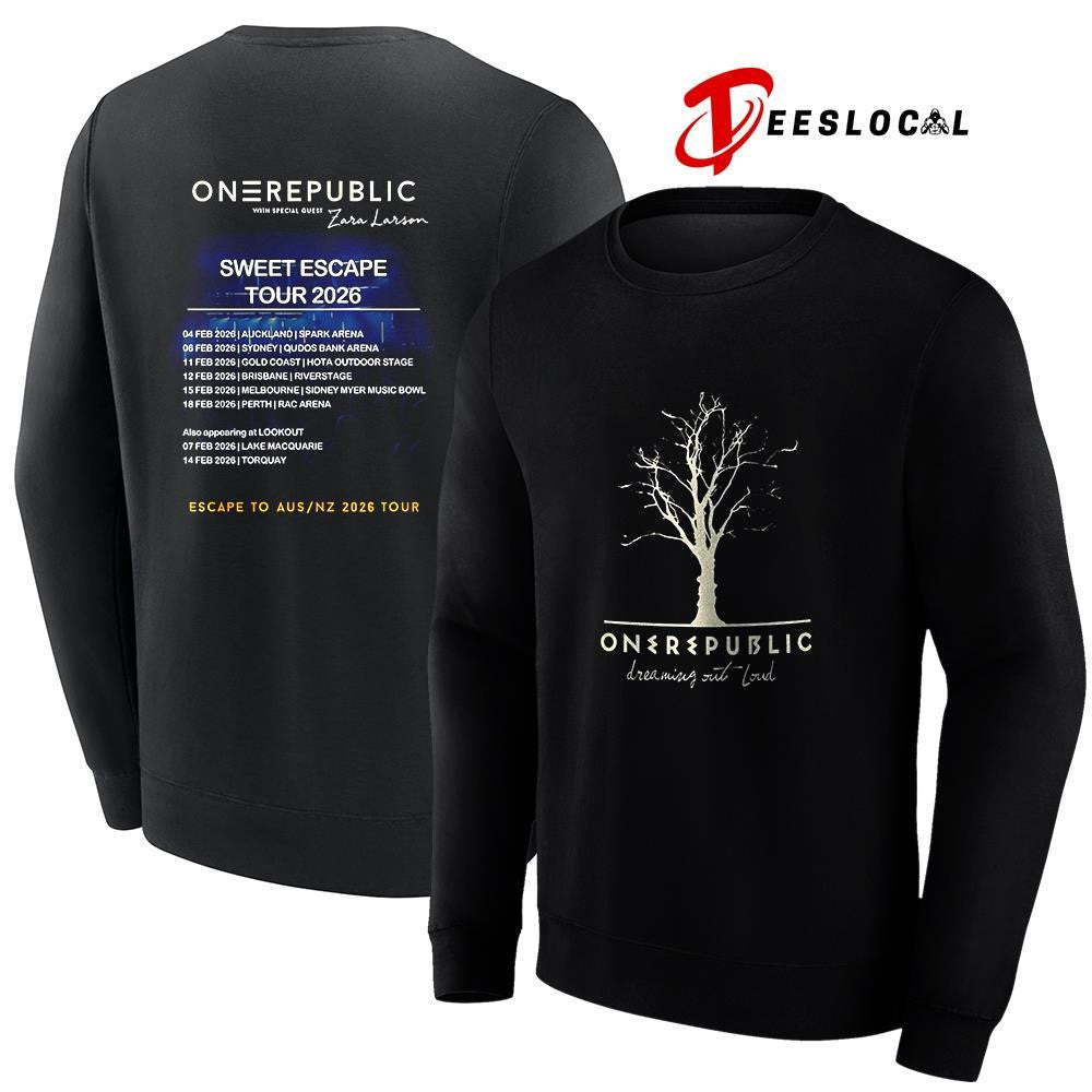 One Republic Sweet Escape tour dates schedule shirt