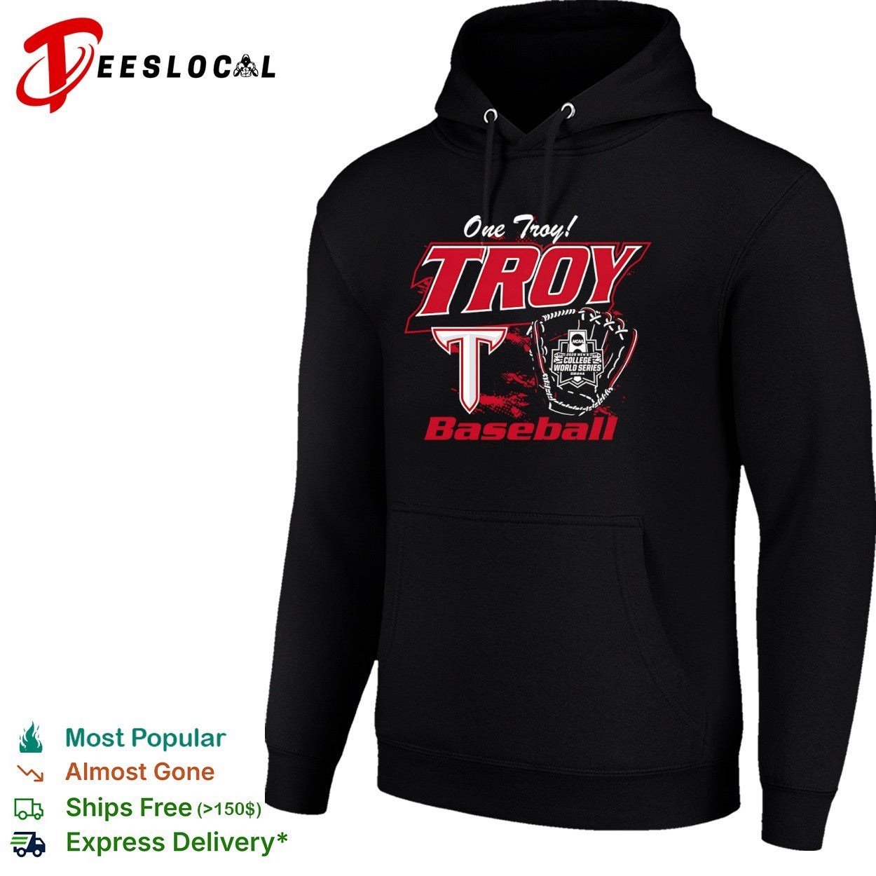 One Troy Troy Baseball 2026 NCAA Men’s College World Series Omaha shirt