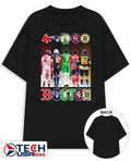 One city one heart all Boston Team skyline signatures shirt