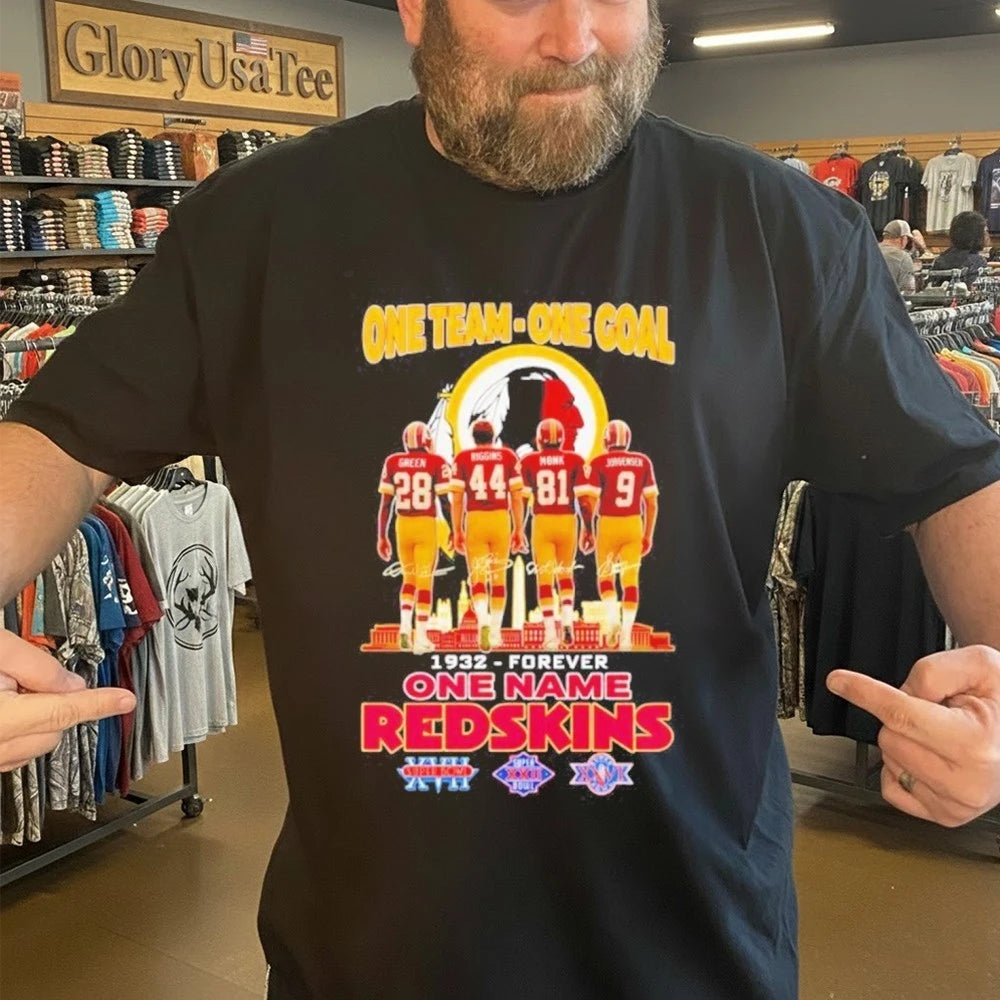 One team one goal one name Washington Redskins forever 1932 signature Shirt