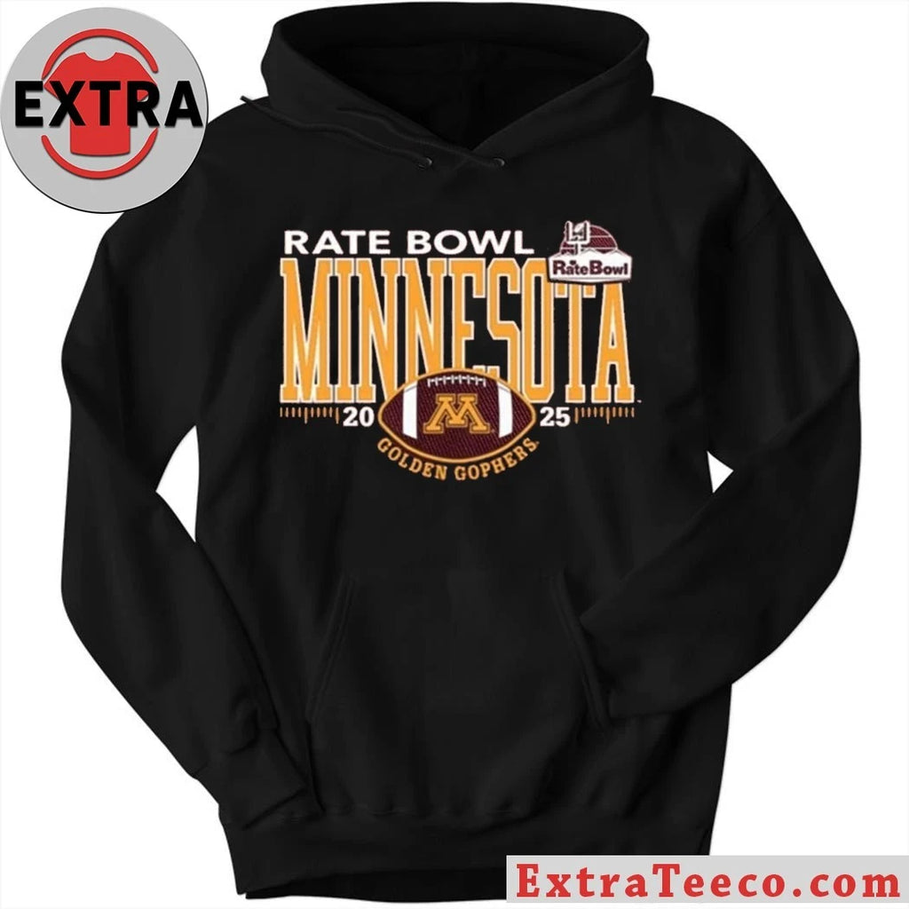Original 2025 Champions Rate Bowl Minnesota Golden Gophers Maroon Blue 84 2025 Rate Bowl Logo T-Shirt