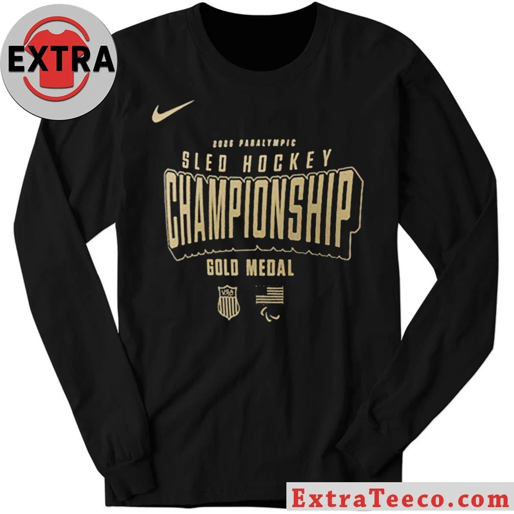 Original 2026 U. S. Paralympic Sled Hockey Team Championship Logo Shirt