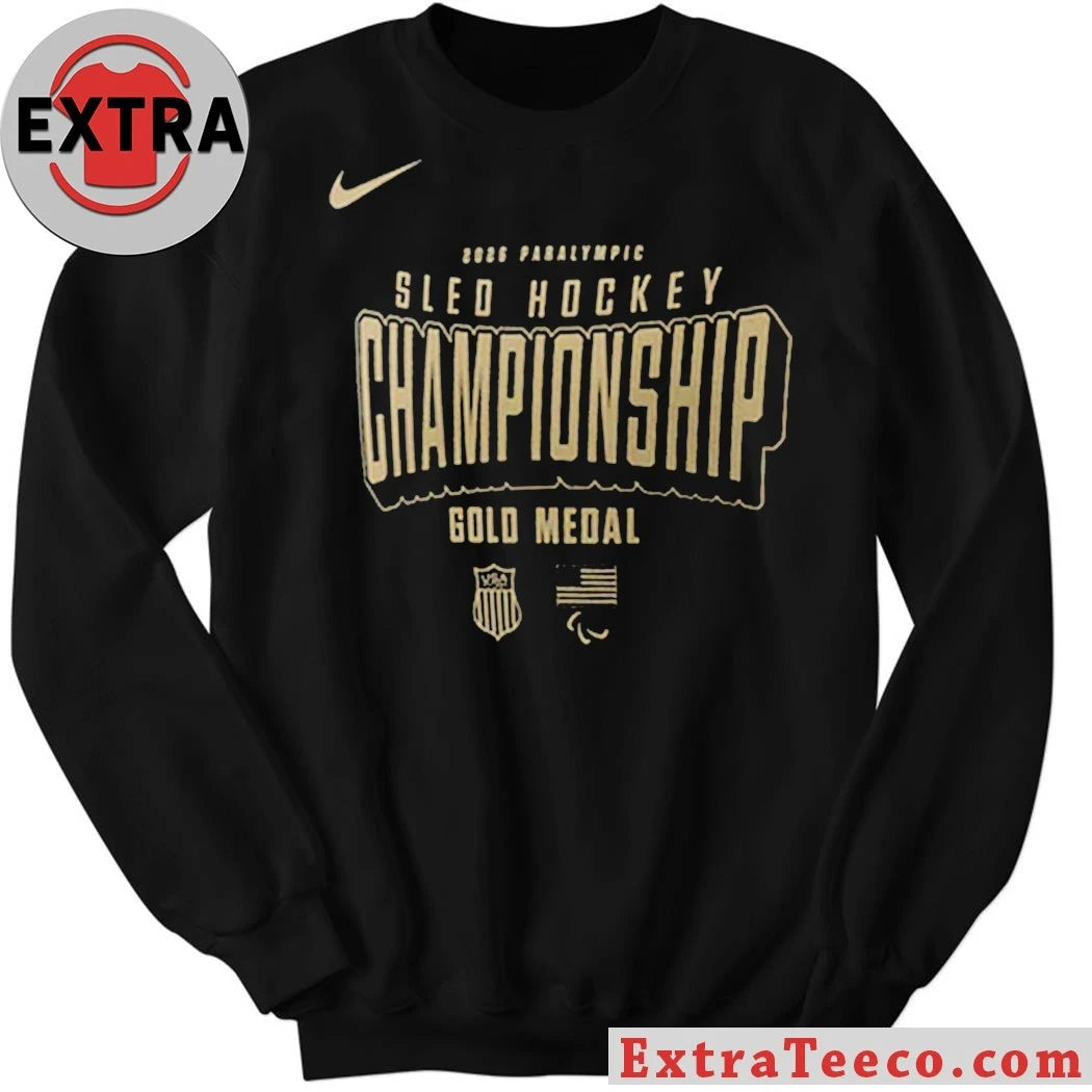 Original 2026 U. S. Paralympic Sled Hockey Team Championship Logo Shirt