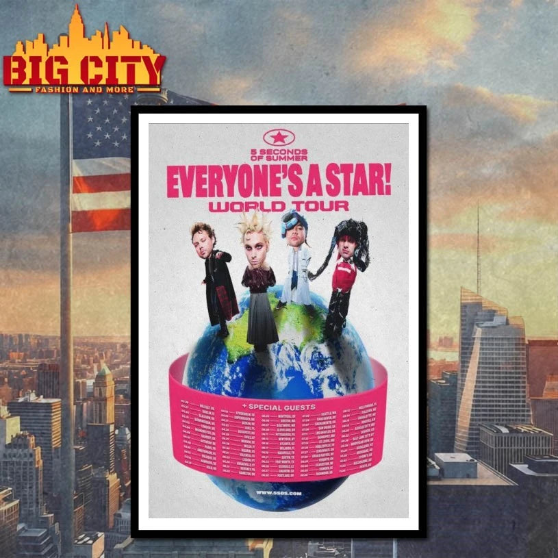 Original 5 Seconds Of Summer Everyone’s A Star World Tour 2026 Poster shirt