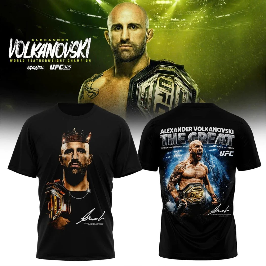 Original Alexander Volkanovski The Great Signed T-Shirt