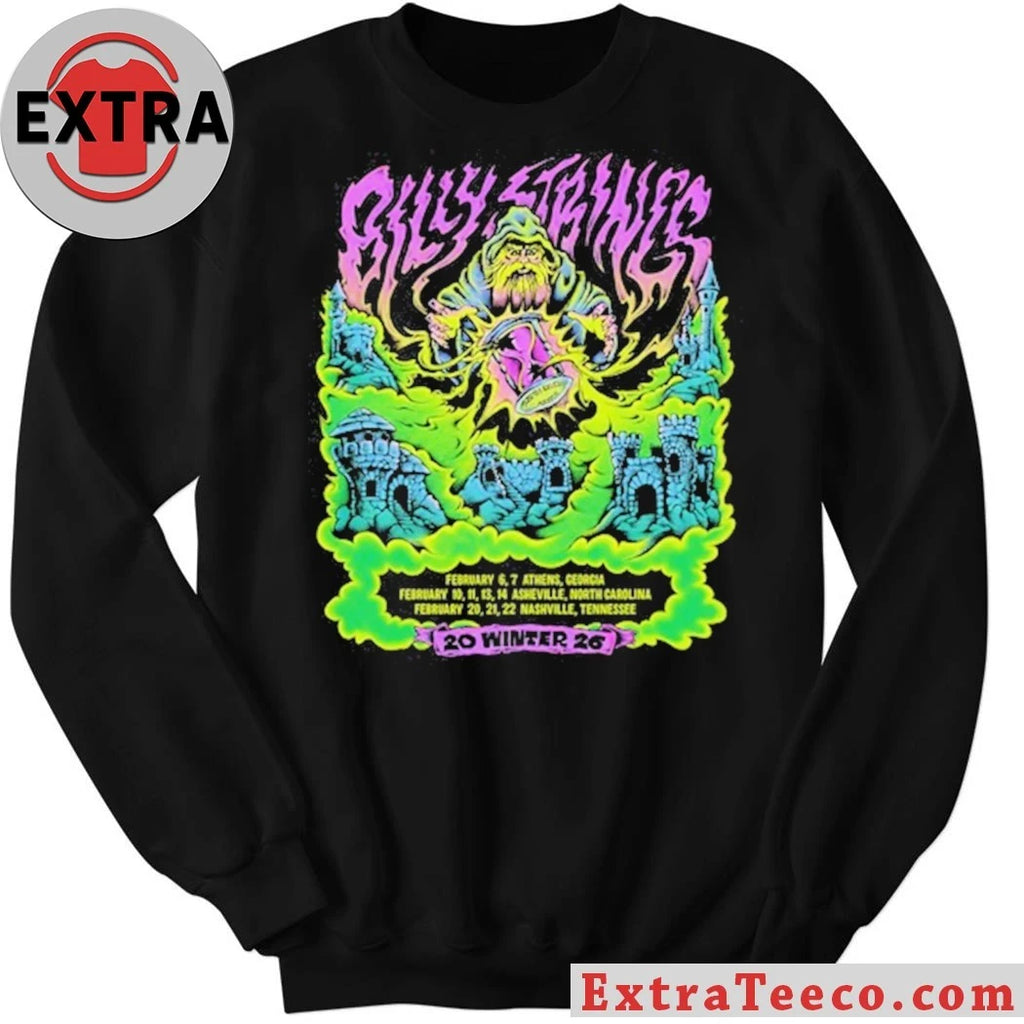 Original Billy Strings Winter 2026 Shirt With Dates