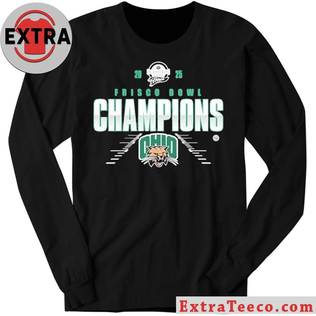 Original Blue 84 Ohio Bobcats Green 2025 Frisco Bowl Football Champions Shirt