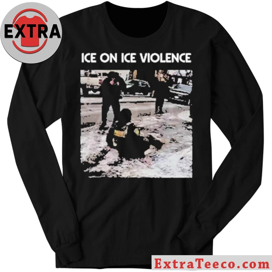 Original Bold Social Commentary Ice On Ice Violence T-Shirt