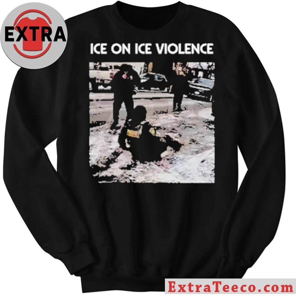 Original Bold Social Commentary Ice On Ice Violence T-Shirt