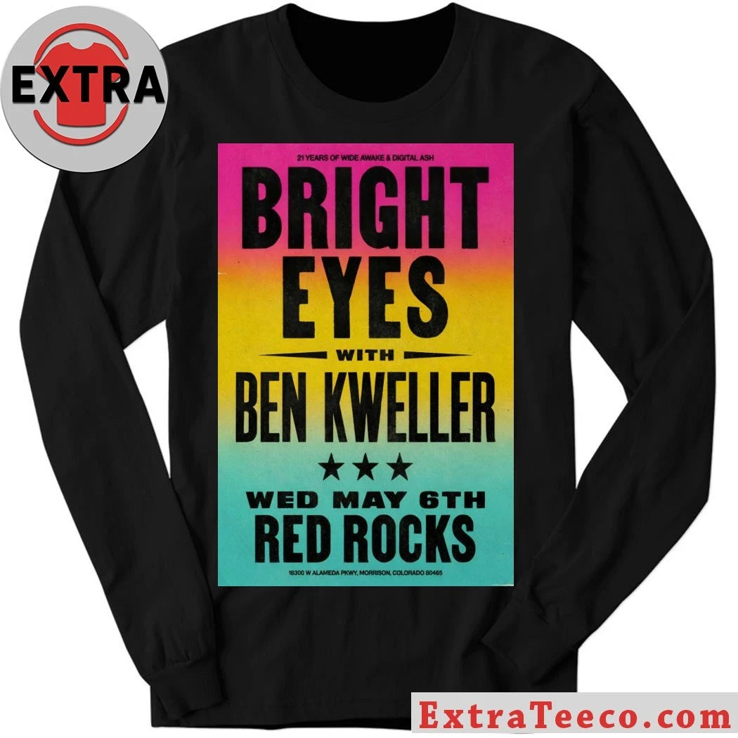 Original Bright Eyes 5 6 2026 Red Rocks in Morrison CO Poster T-Shirt