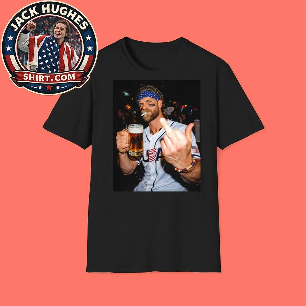 Original Bryce Harper Team Usa Wbc After Hours Middle Finger Women Shirt