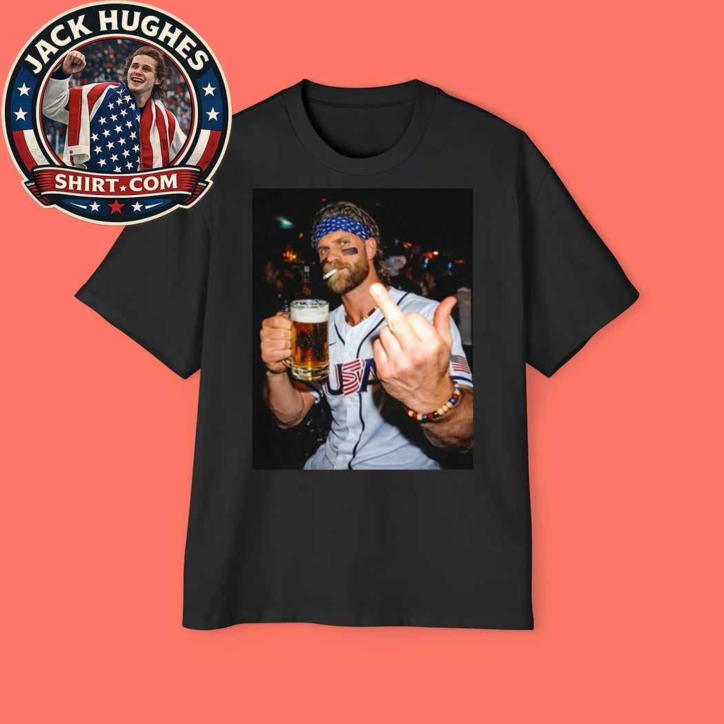 Original Bryce Harper Team Usa Wbc After Hours Middle Finger Women Shirt