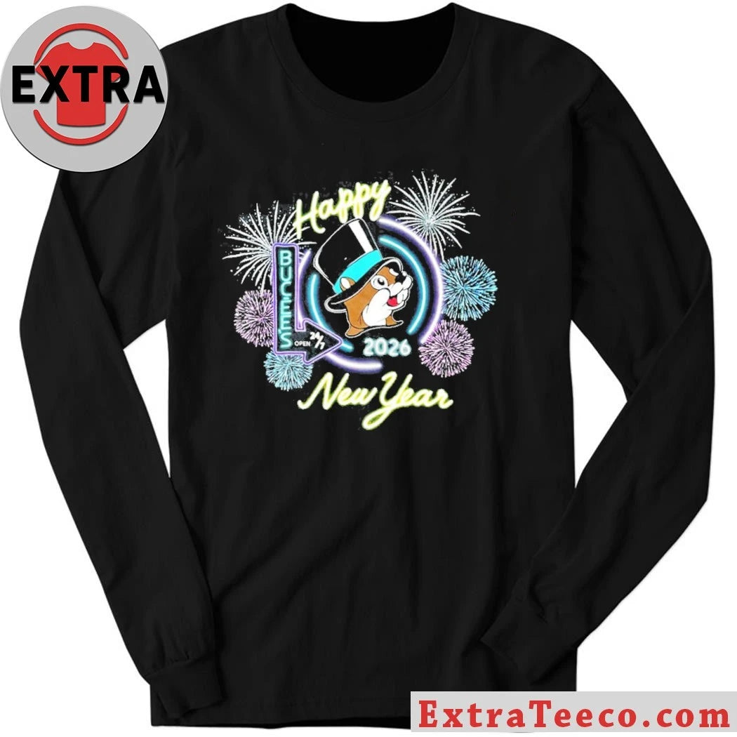 Original Buc-ee’s 2026 New Year Celebration Glow in the Dark Shirt