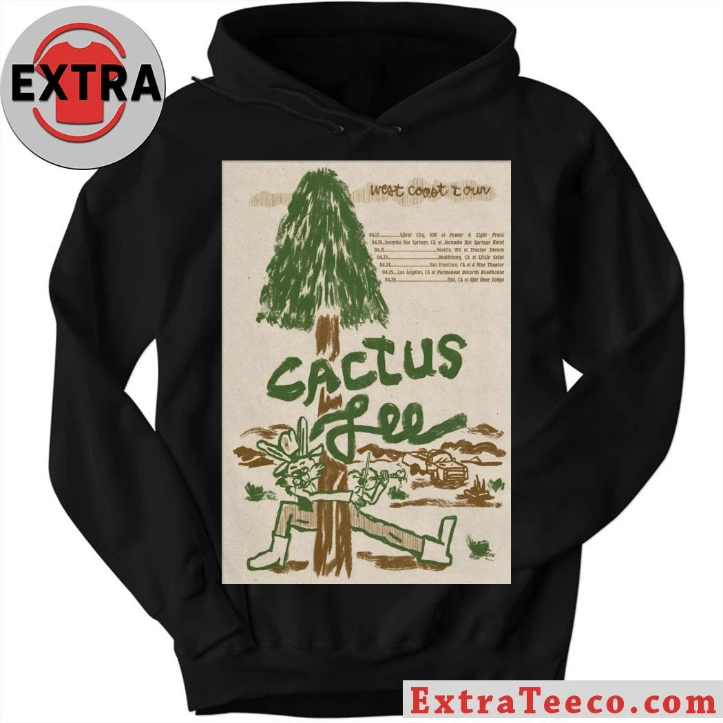 Original Cactus Lee West Coast Tour 2026 Poster T-Shirt