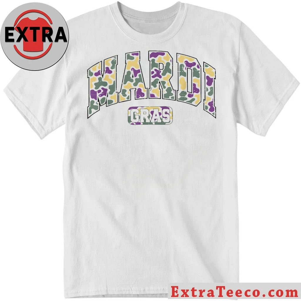 Original Camo Mardi Gras Camouflage Fat Tuesday Louisiana Shirt